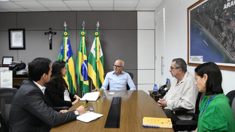 Prefeito Edvaldo recebe representantes do NBD que realizam missão em obras do programa Aracaju Cidade do Futuro