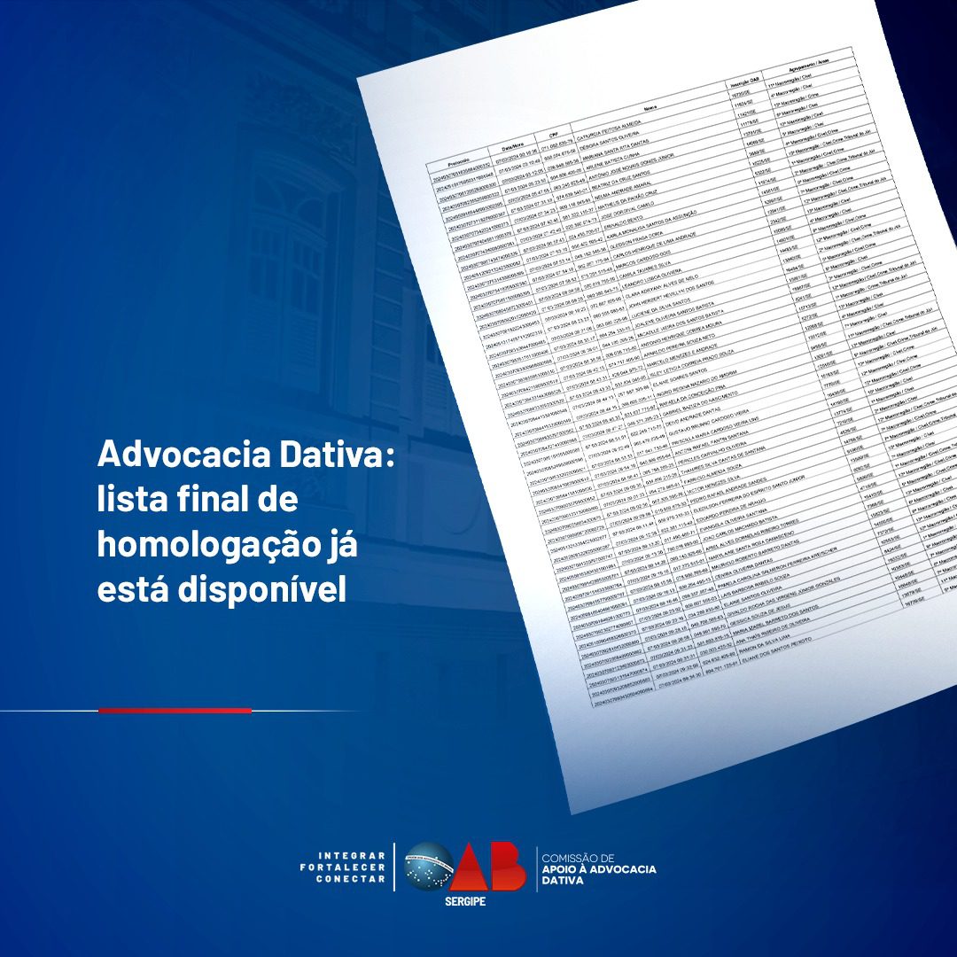 Advocacia Dativa: lista final de homologação já está disponível