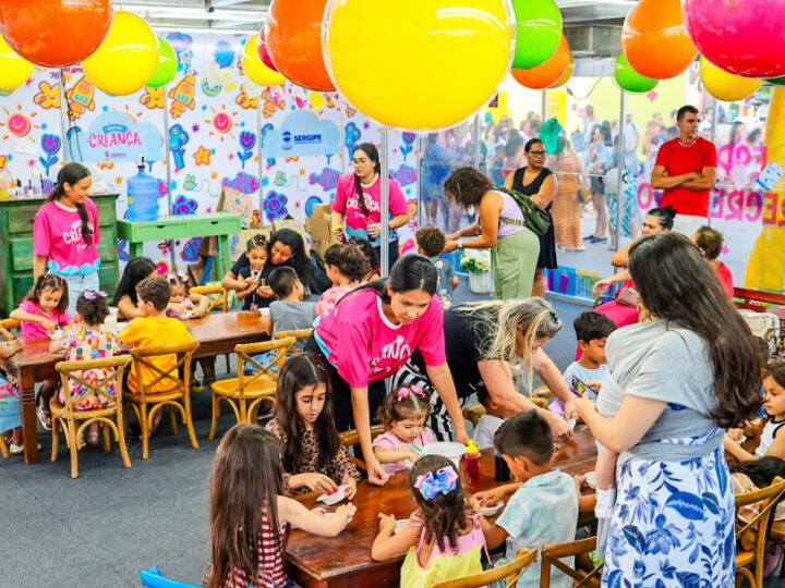 Aquário de Recreação atrai público com brincadeiras lúdicas e criativas na Vila da Criança