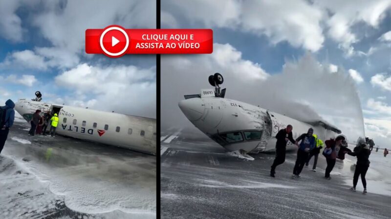 🛬 Pouso ou Pesadelo? Avião Capota ao Chegar em Toronto!