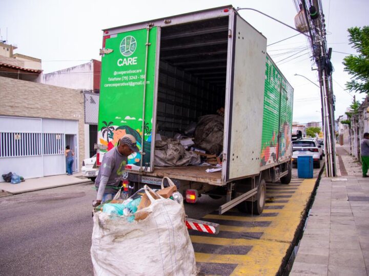 Coleta seletiva em Aracaju recolhe mais de 1,3 mil toneladas em seis meses