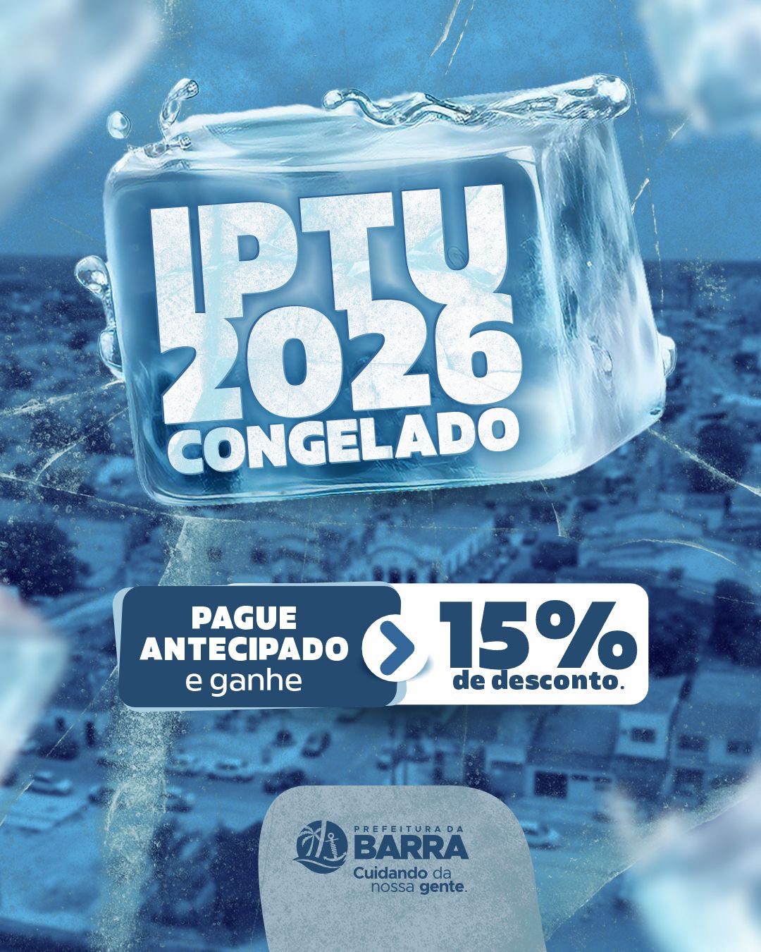Prefeitura da Barra dos Coqueiros mantém valor do IPTU e oferece 15% de desconto para pagamento antecipado