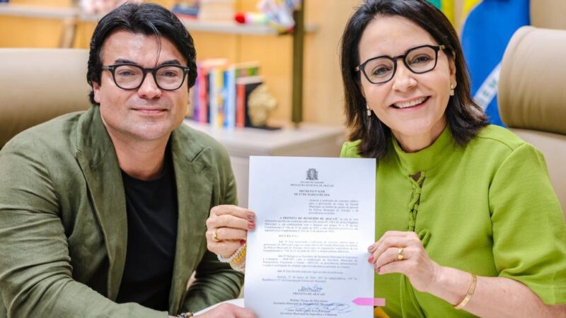 Prefeita oficializa autorização de concurso para Polícia Municipal