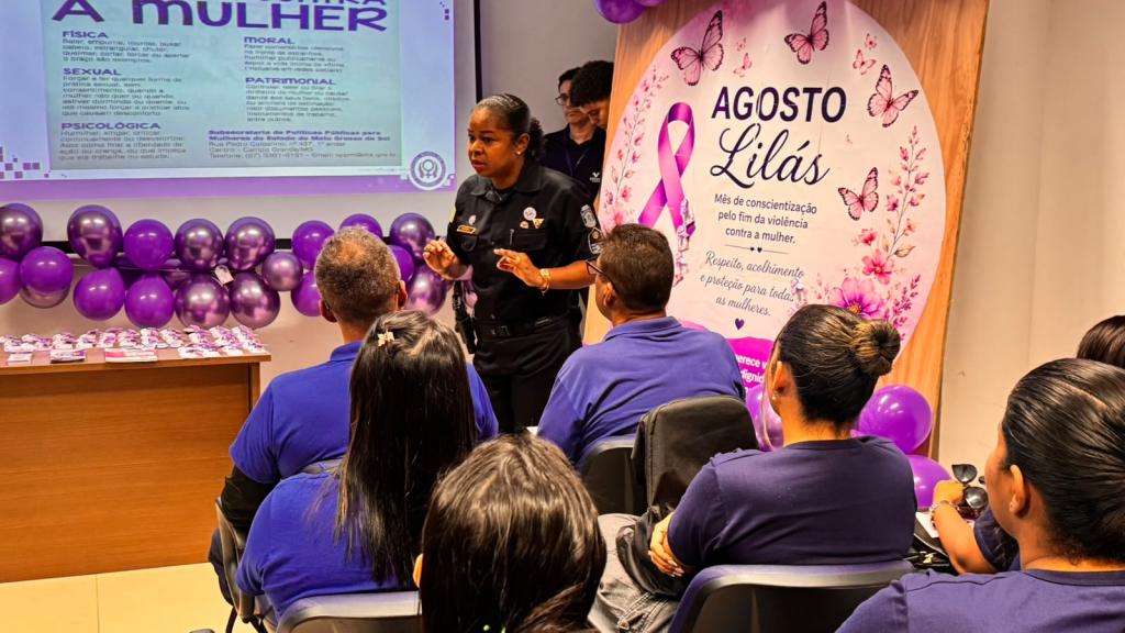 Patrulha Maria da Penha leva diálogo sobre prevenção à violência a empresa de Aracaju